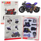 Lean Toys, motocykl, metalowy pojazd do skręcania, 1:14