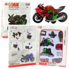 Lean Toys, motocykl, metalowy pojazd do skręcania, 1:14