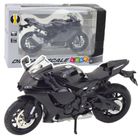 Lean Toys, motocykl, pojazd interaktywny, metalowy, czarno-srebrny, 1:12