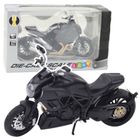Lean Toys, motocykl, pojazd interaktywny, metalowy, czarno-złoty, 1:12