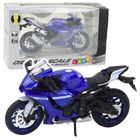Lean Toys, motocykl, pojazd interaktywny, metalowy, granatowy, 1:12