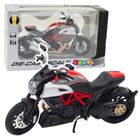 Lean Toys, motocykl, pojazd interaktywny, metalowy, złoto-czerwony, 1:12