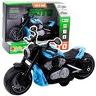 Lean Toys, motocykl, pojazd interaktywny, niebieski