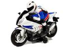 Lean Toys, motocykl, pojazd zdalnie sterowany, biały