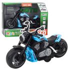 Lean Toys, motocykl zabawkowy na baterie napęd światła dźwięki, niebieski