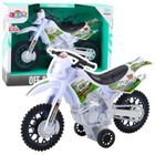 Lean Toys, motor crossowy off-road, pojazd interaktywny, biały