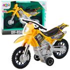 Lean Toys, motor crossowy off-road, pojazd interaktywny, żółty