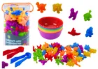 Lean Toys, nauka kolorów i liczenia, zestaw edukacyjny, sorter, 48 elementów