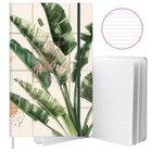 Lean Toys, notatnik A5, 80 kartek, linia, Liście bananowca