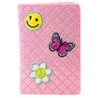 Lean Toys, notatnik B6, 80 kartek, linia, brokat i naszywki, różowy, 1 szt.