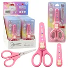 Lean Toys, nożyczki szkolne z osłonką, biały zajączek, 14 cm