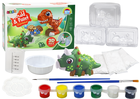 Lean Toys, odlewy gipsowe, zestaw z farbami, dinozaury 3D