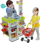 Lean Toys, Ogromny supermarket, sklep z koszykiem na zakupy, zestaw do zabawy