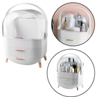 Lean Toys, organizer na kosmetyki, dwie szuflady, biały