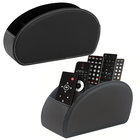 Lean Toys, organizer na piloty, 5 przegród, ekoskóra czarny,