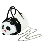 Lean Toys, panda, torba z łańcuszkiem w kształcie maskotki, czarno-biała, 20 cm