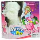 Lean Toys, Pies na smyczy, zabawka interaktywna, biały