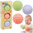 Lean Toys, piłeczki sensoryczne dla niemowląt, pastelowe, 3 szt.