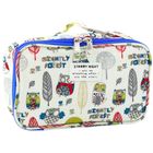 Lean Toys, piórnik owalny, biały, Sowy, 21,5 cm