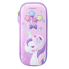 Lean Toys, piórnik owalny, jednorożec, fioletowy