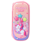 Lean Toys, piórnik owalny, różowy jednorożec