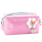 Lean Toys, piórnik saszetka, kokardka, różowy