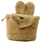 Lean Toys, plecak, pluszowy, uszy, beżowy, 22 cm