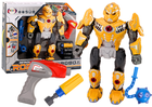 Lean Toys, robot do skręcania, zabawka interaktywna, żółty
