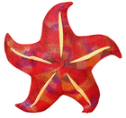 Lean Toys, rozgwiazda, poduszka maskotka, czerwona, 20 cm