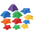 Lean Toys, ścieżka sensoryczna kamienie, 3 rozmiary, 6 kamieni, kolorowe