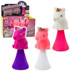 Lean Toys, skaczący jednorożec na sprężynie Pop Up, 10 cm, 1 szt.