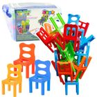 Lean Toys, spadające balansujące krzesła, gra zręcznościowa, 36 elementów