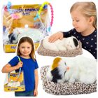 Lean Toys, śpiący biały kot na poduszce, maskotka