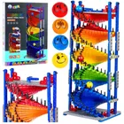 Lean Toys, spiralna wieża, tor kulek, klocki konstrukcyjne, 550 elementów