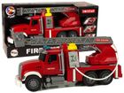 Lean Toys, straż pożarna, ciężarówka, pojazd interaktywny, czerwony