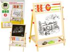 Lean Toys, tablica do rysowania edukacyjna, 2w1, drewniana