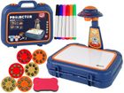 Lean Toys, tablica z projektorem, walizka, niebieski