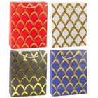 Lean Toys, torba prezentowa elegancka złote zdobienia, 32-26-12 cm, 1 szt.