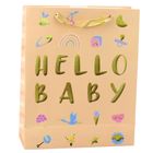 Lean Toys, torba prezentowa, hello baby, brzoskwiniowa, 32-26-10 cm, 1 szt.