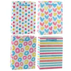 Lean Toys, torba prezentowa, kształty: serca, gwiazdki, kropki, paski, 23-18-10,5 cm, 1 szt.