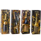 Lean Toys, torba prezentowa na wino butelkę papierowa szampan, 35-12-9 cm, 1 szt.