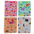 Lean Toys, torba prezentowa naklejki kolorowe znaczki, 32-26-12 cm, 1 szt.