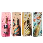 Lean Toys, torba prezentowa papierowa na butelkę szampan pastelowa, 35-12-9 cm, 1 szt.