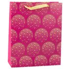 Lean Toys, torba prezentowa, złote gwiazdki, różowa, 32-26-10 cm, 1 szt.
