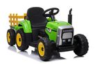 Lean Toys, traktor z przyczepą, pojazd na akumulator, zielony, XMX611