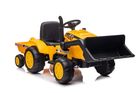 Lean Toys, traktor z przyczepą, pojazd na akumulator, żółty, S617