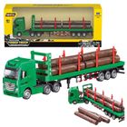 Lean Toys, transport drewna, pojazd metalowy, zielona, 1:50