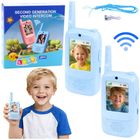 Lean Toys, walkie-talkie z wideo rozmową i aparatem, niebieskie