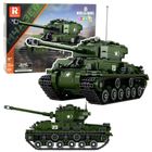 Lean Toys, World of Tanks, czołg wojskowy Sherman M4A3R8, klocki konstrukcyjne, 1:30, 839 elementów