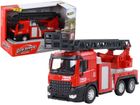 Lean Toys, wóz strażacki z wysuwaną drabiną, czerwony